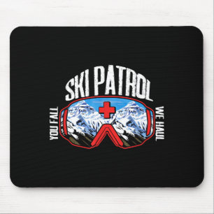 Ski patrol fall haul _ winter sports _ skiing skie mouse pad