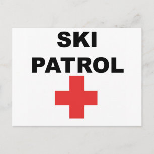 Ski Patrol Postcard