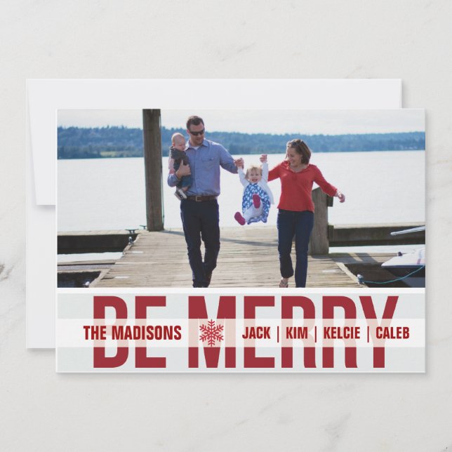 'Ski Patrol' (Scarlet) Holiday Photo Card (Front)