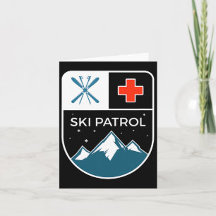 Ski Patrol Winter Slopes Skiing Snowboarding  Card