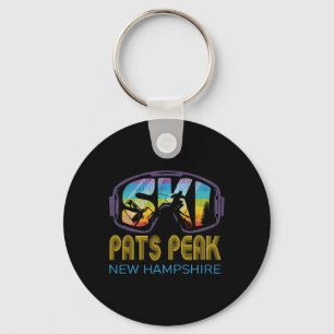 Ski Pats Peak New Hampshire Skiing Vacation Keychain