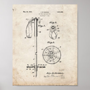 Ski Pole Grip And Ring Patent - Old Look Poster