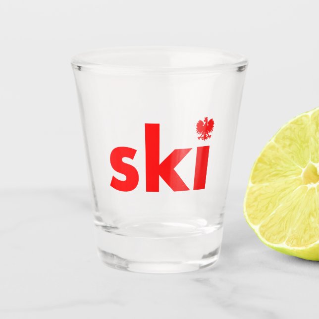 SKI Polish Last Name Shot Glass (Front)