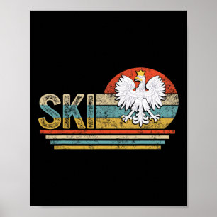 Ski Polish Surname Poland Heritage Polski Eagle Dy Poster