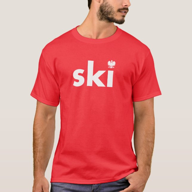Ski Polonais Nom Tshirt (Devant)