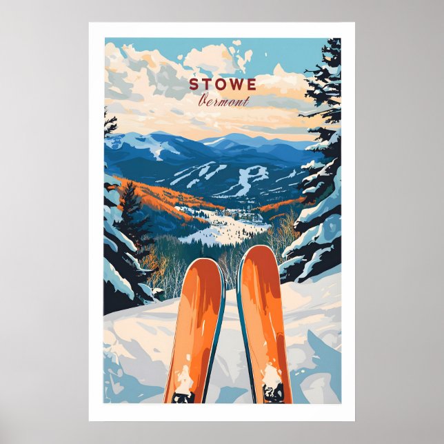 Ski Poster Stowe Vermont 1 (Front)