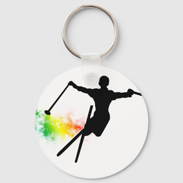 ski powder trail keychain (Front)
