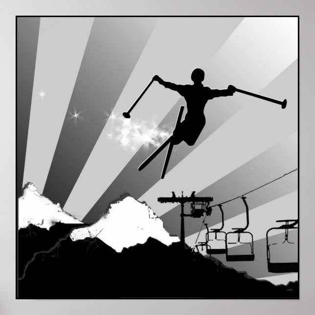 ski powder trail poster (Front)
