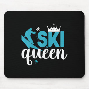 Ski Queen, Skiing Mouse Pad