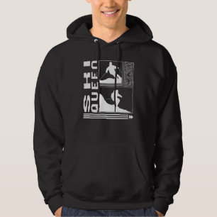 Ski Queen Skiing Skier Winter Snowboard Snowboarde Hoodie
