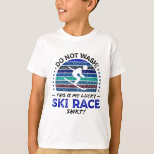 Ski Racer Funny Skier Skiing Quote Retro Vintage G T-Shirt