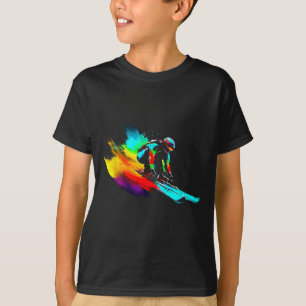Ski Racing Rainbow  T-Shirt