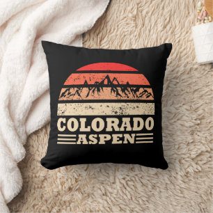 Ski Resort Aspen Colorado Throw Pillow