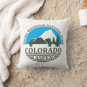 Ski Resort Colorado Aspen Throw Pillow