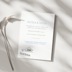 Ski Resort Couple In Love Snowy Mountain Peaks Invitation