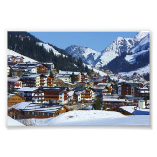 Ski resort Lech in Austria in Vorarlberg Photo Print