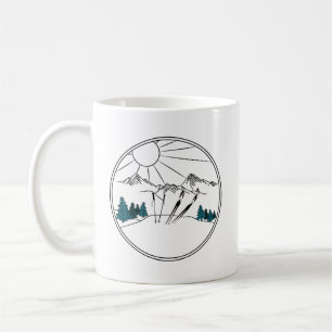 Ski Resort Scene Winter Sports Coffee Mug