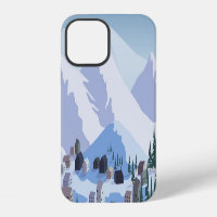 Ski Resort: Vintage Mountain Landscape