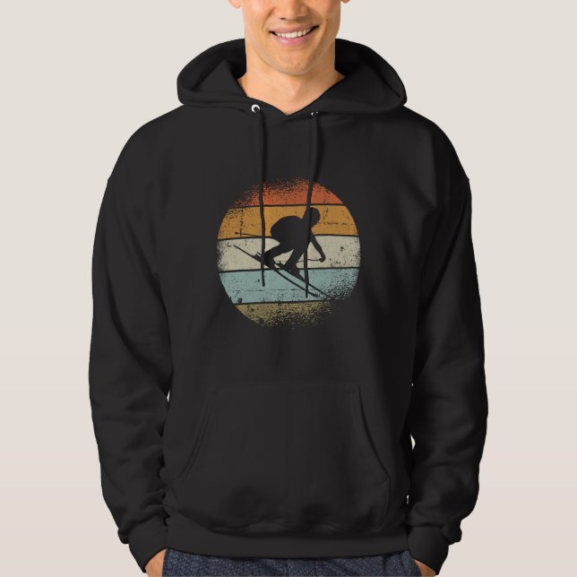 Ski Retro Design Hoodie (Front)