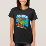 Ski Rex Funny Skiing Dinosaur Winter Sports Design T-Shirt<br><div class="desc">Ski Rex Funny Skiing Dinosaur Winter Sports Design For Kids</div>