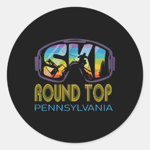 Ski Round Top Pennsylvania Skiing Vacation Classic Round Sticker