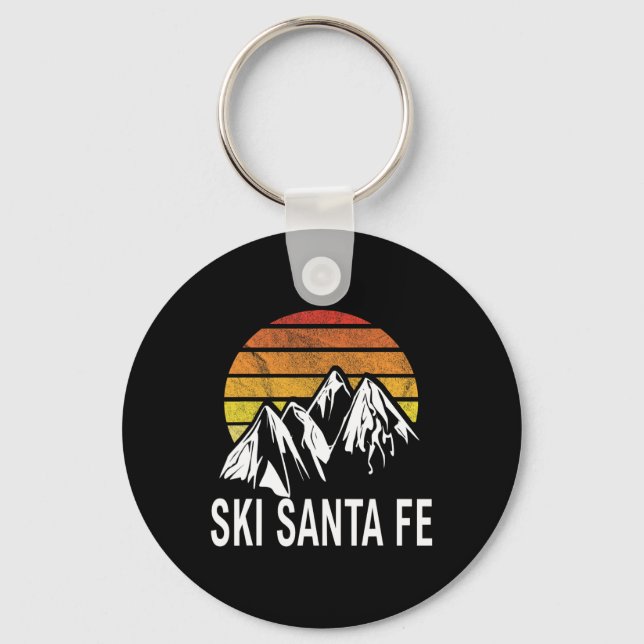 Ski Santa Fe New Mexico Ski Resort Snowboarding  Keychain (Front)