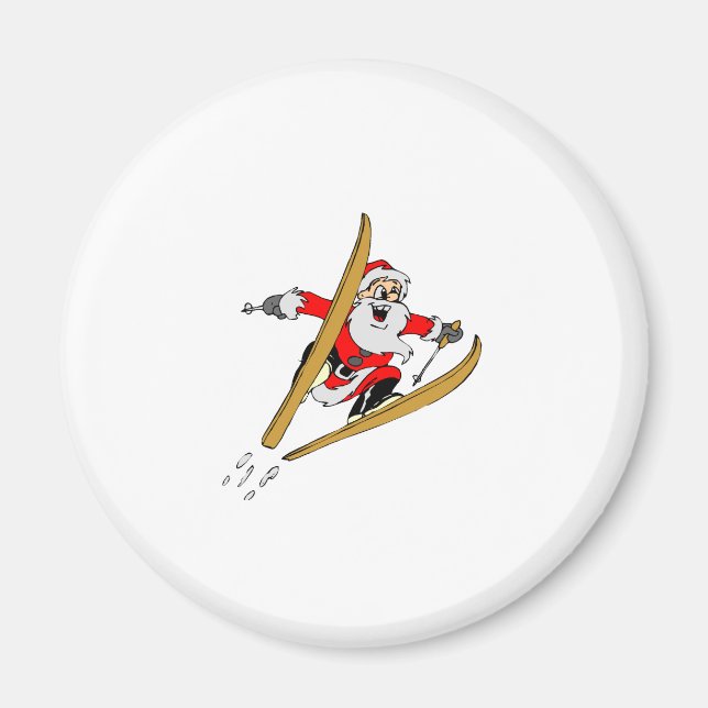 Ski Santa Magnet (Front)