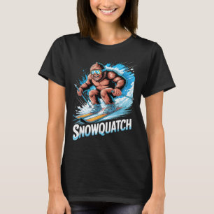 Ski sasquatch winter sport skier funny skiing T-Shirt