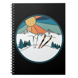 Ski Scene Powder To The People Notebook