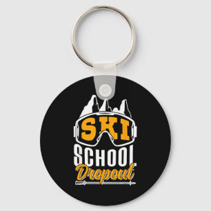 Ski school breaker ski school canceller ski skier  keychain