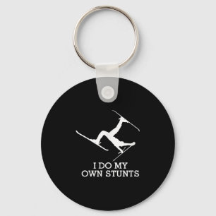 Ski Shirt - I Do My Own Stunts - Funny Skiing Tee  Keychain