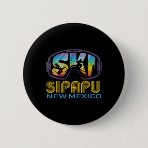 Ski Sipapu New Mexico Skiing Vacation 2 Inch Round Button