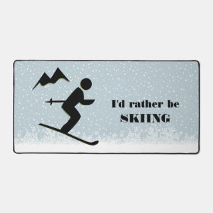 Ski Skier Design Desk Mat