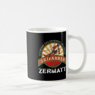 Ski Skiing Gift Vintage For Skiers From Zermatt Coffee Mug