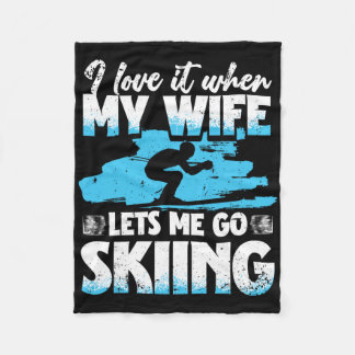 Ski Skiing Winter Sport _1  Fleece Blanket