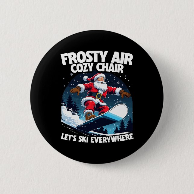 Ski Skiing Winter Sport _2  2 Inch Round Button (Front)