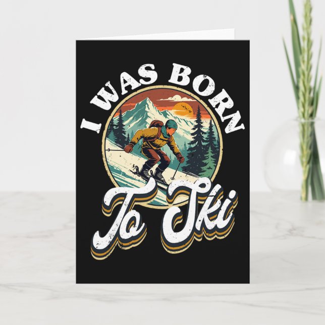 Ski Skiing Winter Sport  Card (Front)