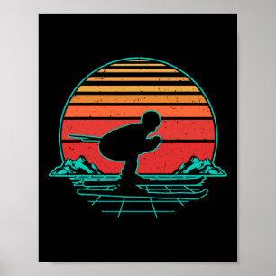 Ski Skiing Winter Sports Retro Vintage Gift Poster