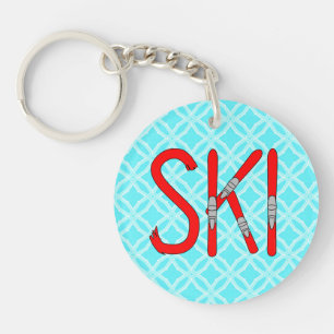 Ski Skis Keychain