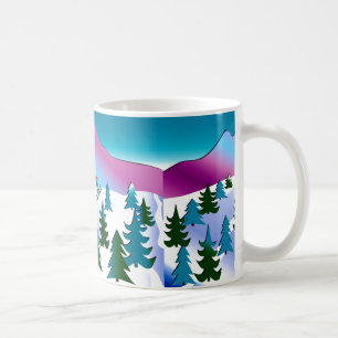 Ski Slope Art on Classic Coffee Mug