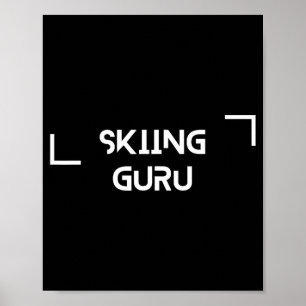 Ski slopes mountain adventure alpine winter sports poster
