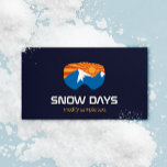 Ski Snow Board Instructor Business Card<br><div class="desc">For additional matching marketing materials,  custom design or logo enquiry,  please contact me at maurareed.designs@gmail.com and I will reply within 24 hours. For shipping,  cardstock enquires and pricing contact Zazzle directly.</div>