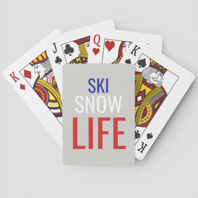 Ski, Snow, Life Playing Cards (Back)