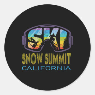 Ski Snow Summit California Skiing Vacation Classic Round Sticker