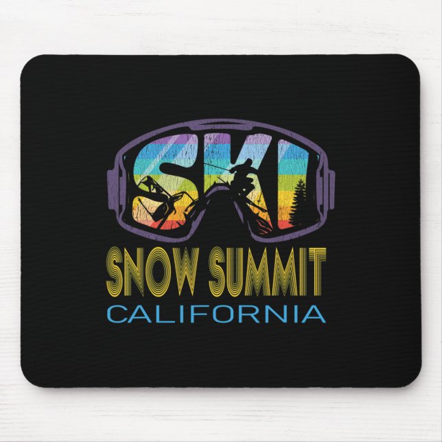 Ski Snow Summit California Skiing Vacation  Mouse Pad (Front)