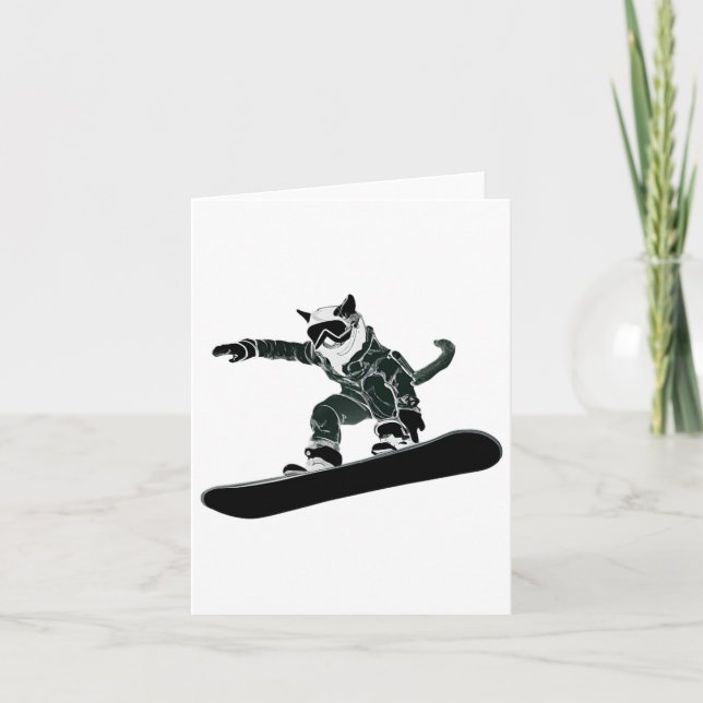 Ski Snowboard Goggles Funny Skiing Snowboarding Ca Card (Front)