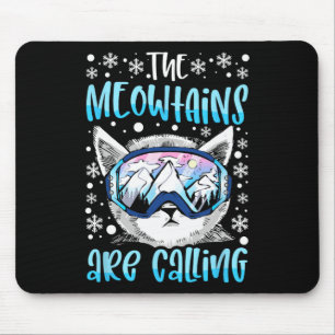 Ski Snowboard Goggles Funny Skiing Snowboarding Ca Mouse Pad