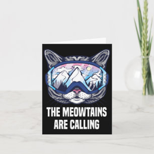 Ski Snowboard Goggles Funny The Meowtains Are Call Card
