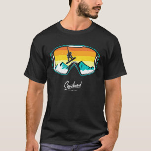 ski snowboard goggles skiing skiing snow mountain T-Shirt