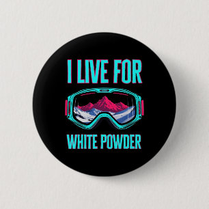Ski Snowboard Goggles Vintage 80s 90s Skiing Retro 2 Inch Round Button